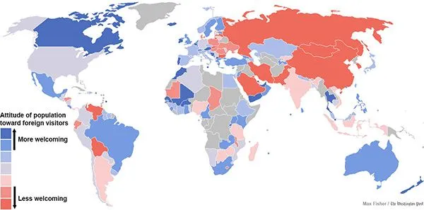 La lista dei Paesi che amano di più i turisti