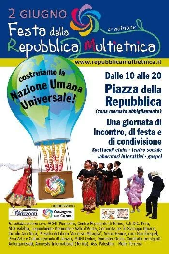 Torino, la festa della Repubblica multietnica