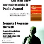 Canzoni e pensieri. One man show di Paolo Avanzi al Teatro di Castiglione Intelvi (Como)