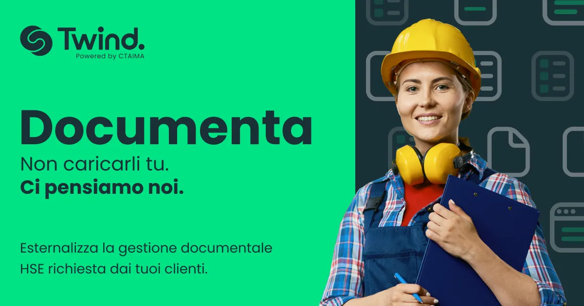 Twind lancia Documenta in Italia: il primo servizio di outsourcing documentale HSE dedicato agli appaltatori